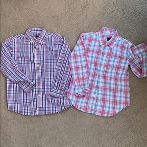 Boys 4T plaid dress shirts (set of 2)